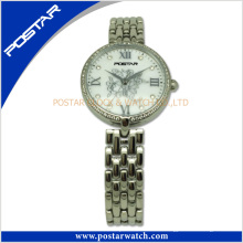 Señoras joyas Swiss Ce Quartz Watch banda de acero inoxidable